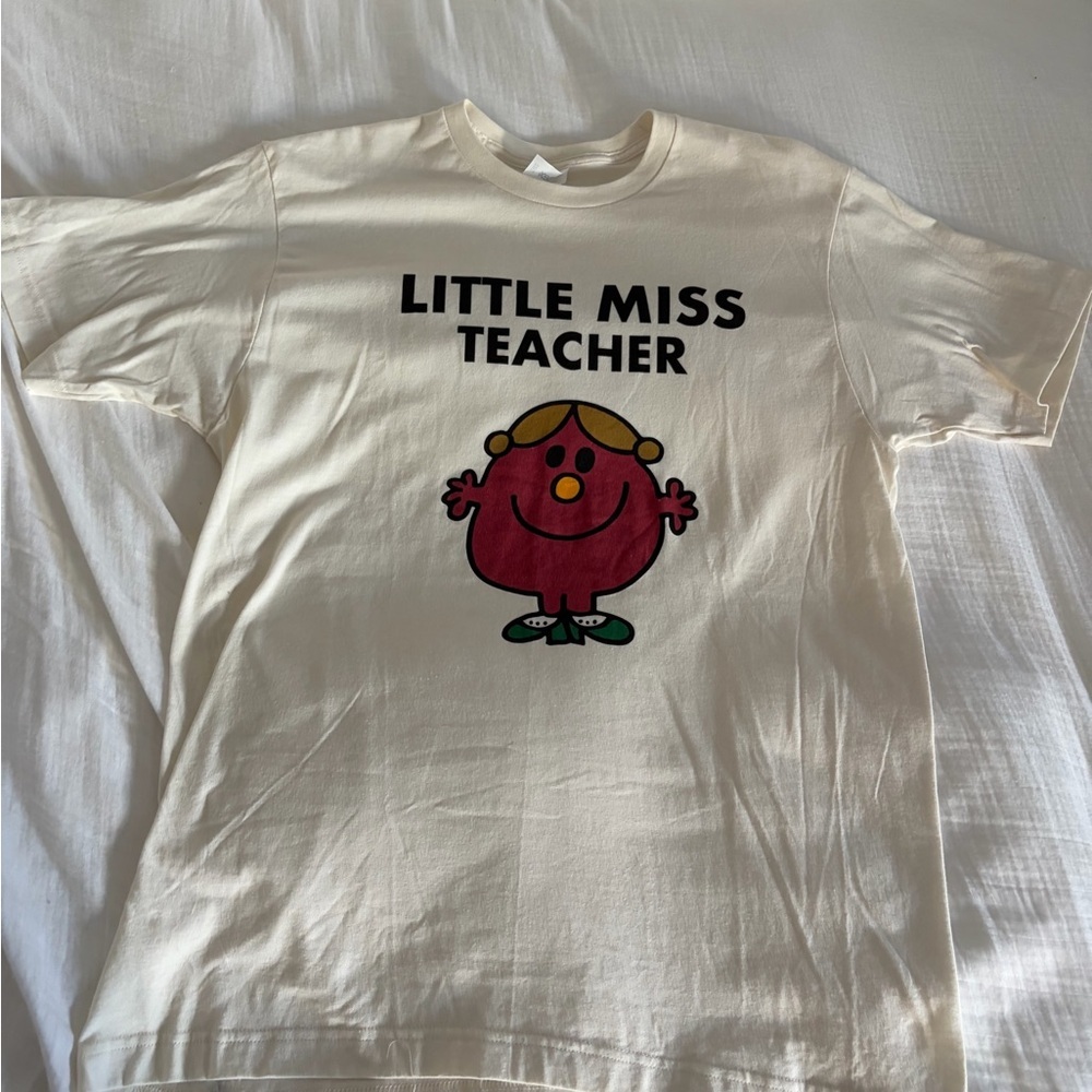 NWOT Little Miss Teacher T-Shirt - Cream